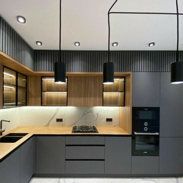 مطبخ زاوية حرف L – تصميم مودرن عملي